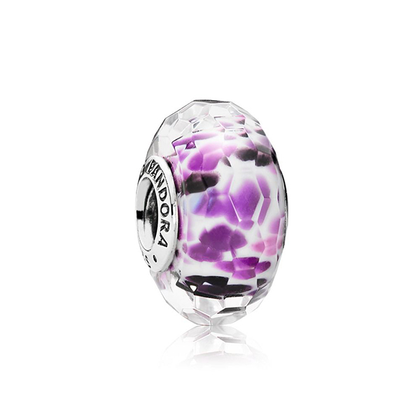 Pink Faceted Murano Charm